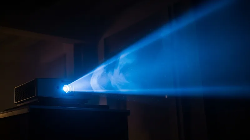 Vidéoprojecteur laser en fonctionnement